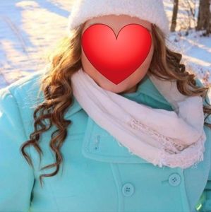 Stunning aqua blue coat womens jacket xl